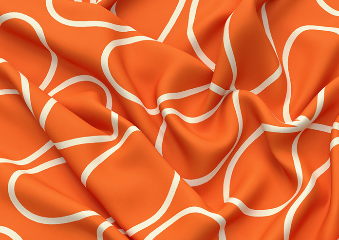 Orla Kiely Jumbo Linear Stem, Persimmon - Roman Blind - Image 4